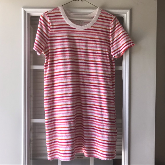 🔸Sale! 🔶 Pink and White Striped T-shirt Dress - Picture 2 of 7